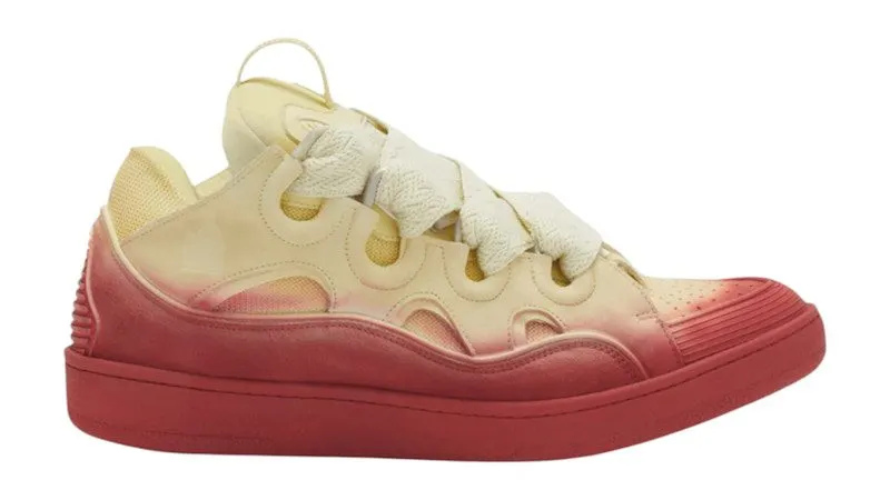 Leather Curb Radiant Sneakers Venus Red | FM-SKRK11-RADT-E245871