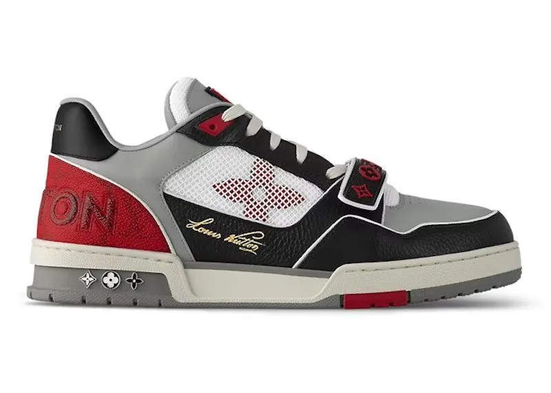 Louis Vuitton Lolv Trainer Strap On Black Grey Red | 1AC4ZU