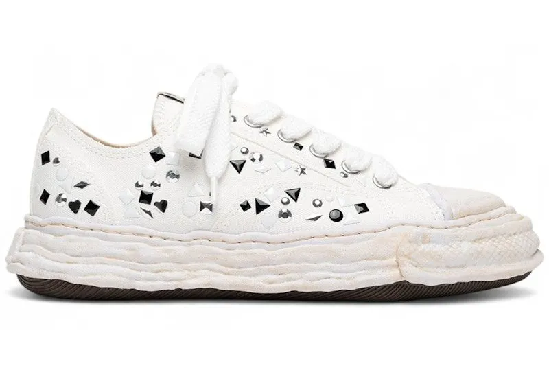 Maison Mihara Yasuhiro Peterson 23 OG Sole Embellished Canvas Low White | A16FW724-WHITE
