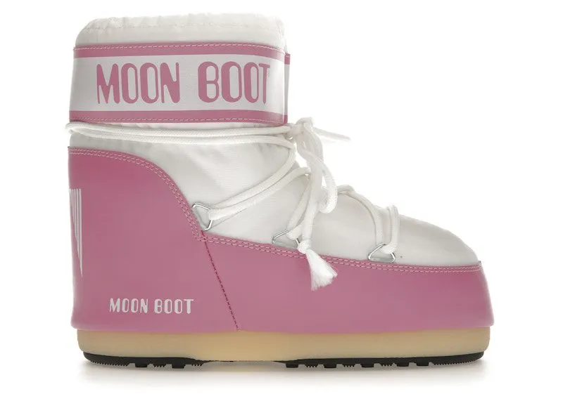 Moon Boot Icon Nylon Low Boot Pink White | 80D1409340-JB05
