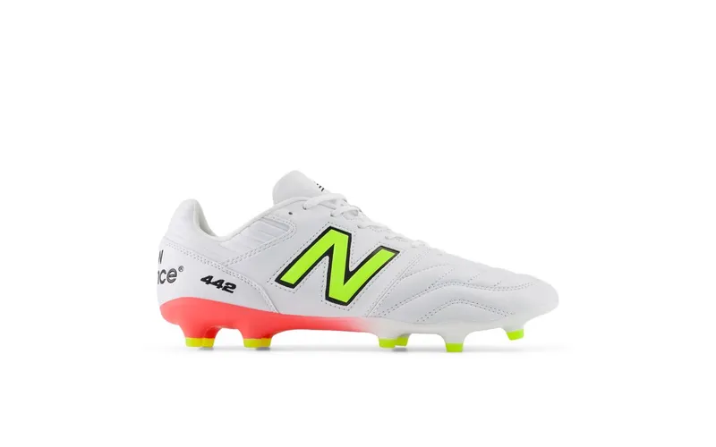 New Balance 442 Pro FG v2 White Energy Red Hi-Lite | MS41FMB2