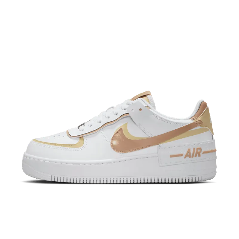 Nike Air Force 1 Low Shadow White Team Gold Rattan “White / Team Gold / White” | DZ1847-111