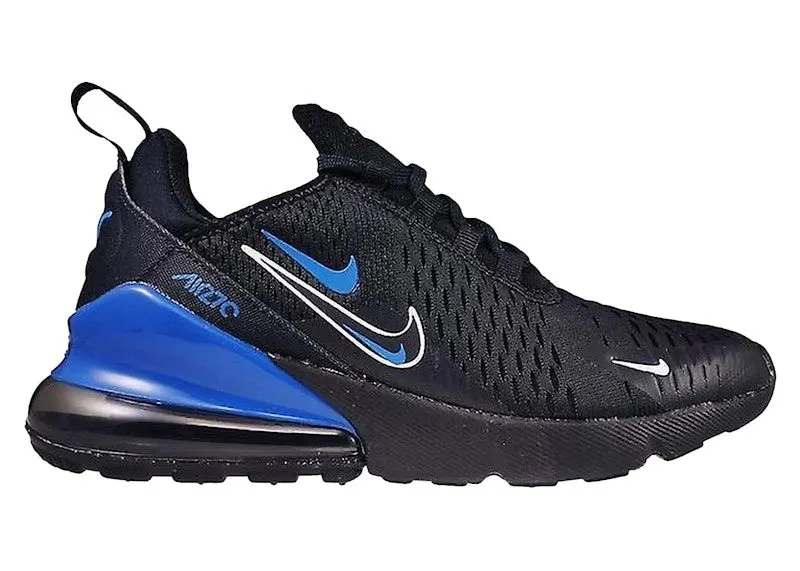Nike Air Max 270 Multi-Swoosh Black Dark Marina Blue “Black / Dark Marina Blue / White” | FB8032-001