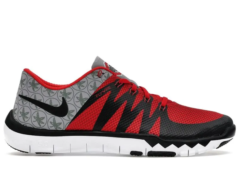 Nike Free Trainer 5.0 V6 Ohio State Buckeyes “Wolf Grey / University Red / White” | 723939-006