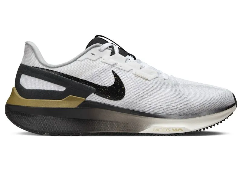 Nike Structure 25 White Metallic Gold Light Smoke Grey Black | HQ3660-100