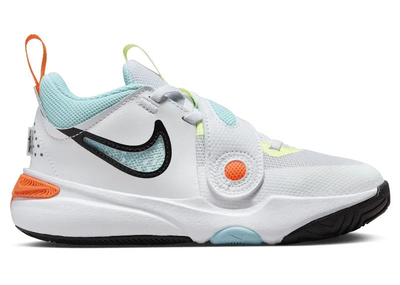 Nike Team Hustle D 11 CHBL “White / White / Barely Volt” | HF5737-141