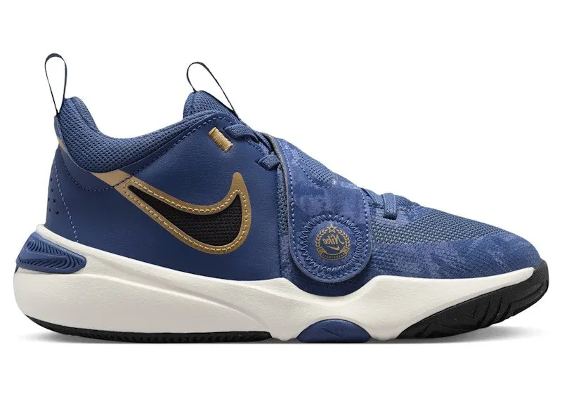 Nike Team Hustle D 11 Mystic Navy Pale Ivory Metallic Gold Black | FZ8463-400