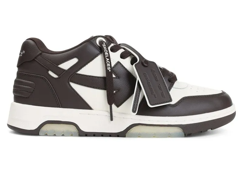 OFF-WHITE Out Of Office OOO Low Tops Chocolate White | OMIA189C99LEA0076G0A