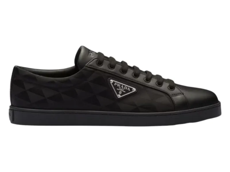 Prada Leather And Re-Nylon Sneakers Black | 2EE3763LNWF0002