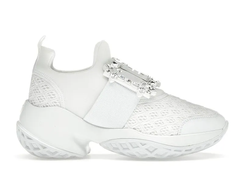 Roger Vivier Viv’ Run Fabric White Crystal Buckle | RVW50624180KOTB001