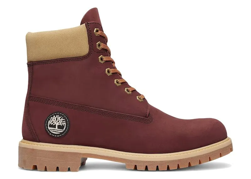 Timberland 6″ Premium Waterproof Boot Burgundy Beige Nubuck | TB0A2P6W-EQ3