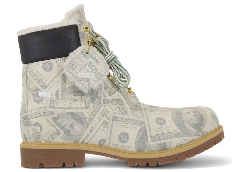Timberland 6″ Premium Waterproof Boot Supreme x MM6 Maison Margiela $100 Bills “Green / Brown” | TB0A5NG5-ALP