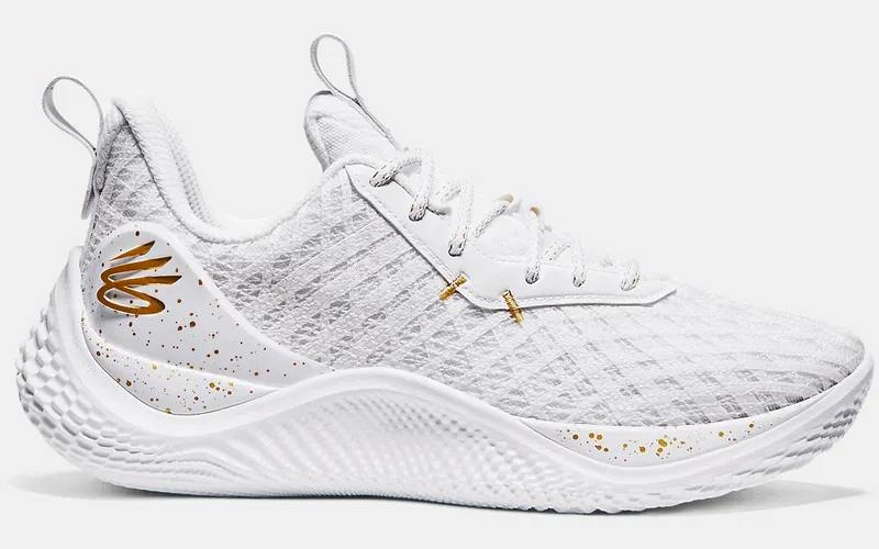 Under Armour Curry Flow 10 Team White Metallic Gold “White / White” | 3026624-102