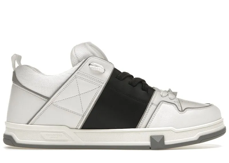 Valentino Garavani Open Skate Calfskin/Fabric White Black Grey | 1Y2S0F89YPB6TV