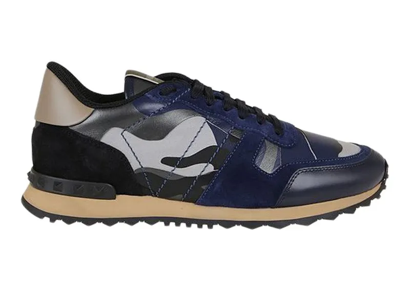 Valentino Garavani Rockrunner Camouflage Black Navy Beige | WY2S0723XVUBY0