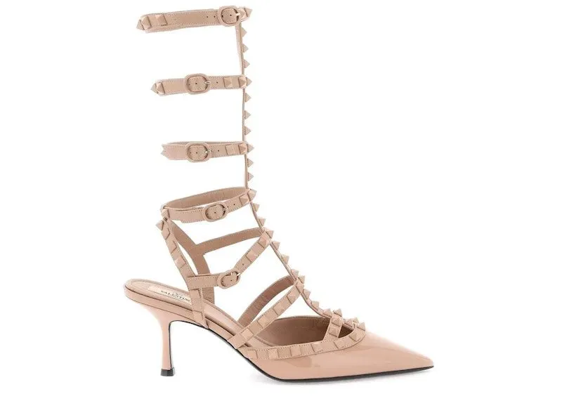 Valentino Garavani Rockstud Pointed Toe Pumps Pink | 3W0S0HU9ZZFGF9