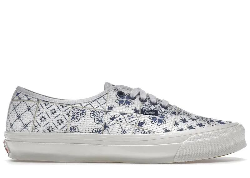 Vans OG Authentic LX Kith Azulejo Tile “White / Blue” | VN0A4BV9WHT