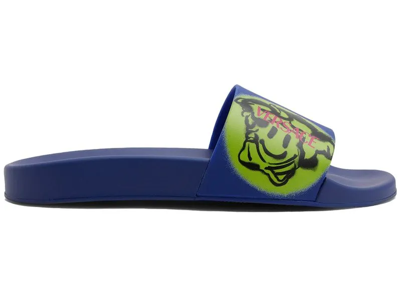 Versace Medusa Smile Slide Blue | DSU6516 1A02005 2U830