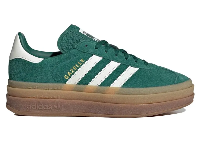adidas Gazelle Bold Collegiate Green “Collegiate Green / Off White / Gold Metallic” | JI0325