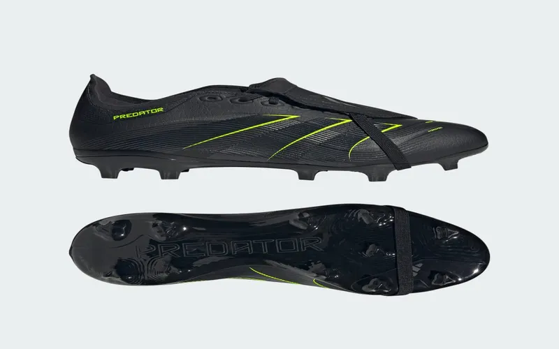 adidas Predator League Fold-Over Tongue FG/MG Electric Stealth Pack “Core Black / Carbon / Lucid Lemon” | JI1110