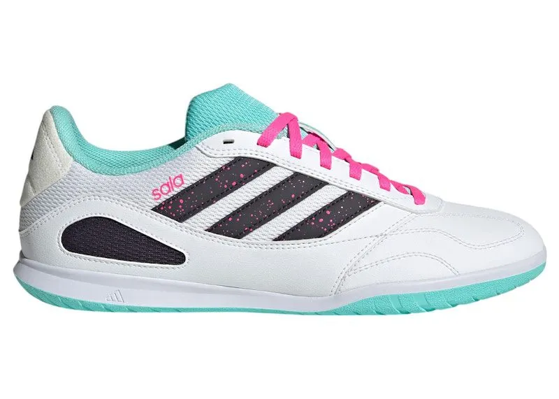 adidas Super Sala Competition 3 Indoor Cloud White Aurora Black Flash Aqua | JR5397