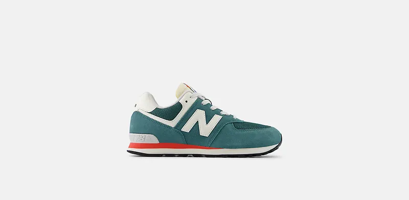 New Balance 574 Big Kid ‘New Spruce Blast Red’ | GC574VPG