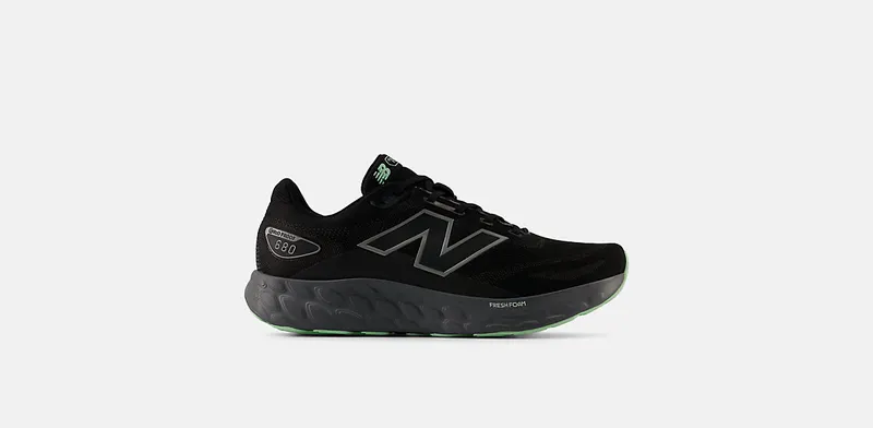 New Balance Fresh Foam 680v8 Waterproof Black Lab Green “Black / Castlerock / Lab Green” | M680WBK8