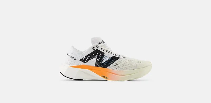 New Balance FuelCell SuperComp Pacer v2 Hot Mango Angora White | MFCRRCH2