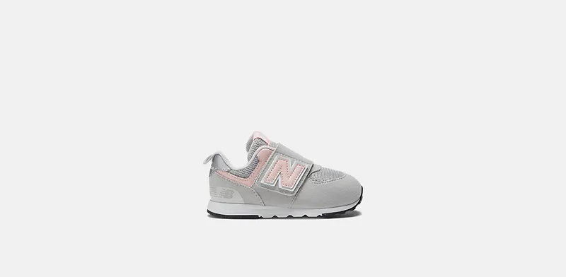 New Balance 574 Hook and Loop Rain Cloud Pink Haze | NW574PK
