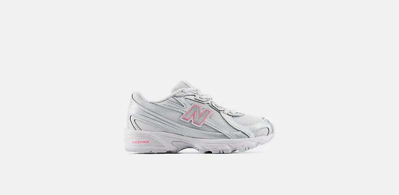 New Balance 740 Bungee Lace PS “Silver Metallic Signal Pink” | P7403DB