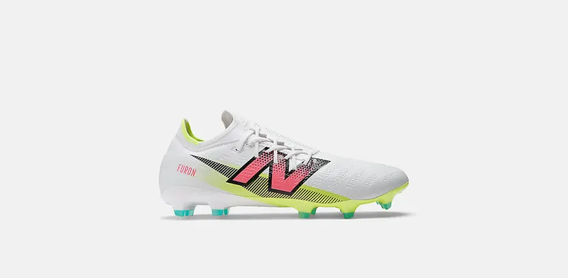 New Balance Furon Pro FG V7 White Hi-Lite Neon Pink | SF1FH75
