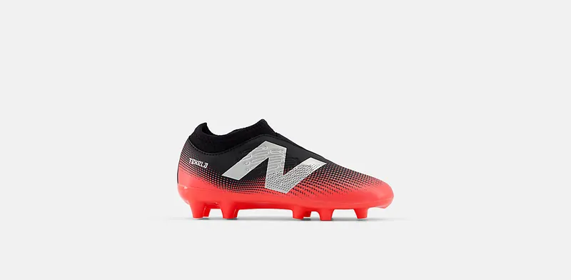 New Balance Tekela Magique V4+ Junior FG Black Energy Red Metallic Silver (GS/PS) | SJT3FR45