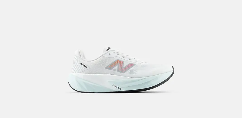 NEW BALANCE FuelCell Rebel v5 “WHITE / PINK HEAT / GLINT BLUE” | WFCX8U7