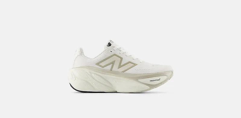 New Balance Fresh Foam X More v5 White Sea Salt Light Gold Metallic | WMORLW5