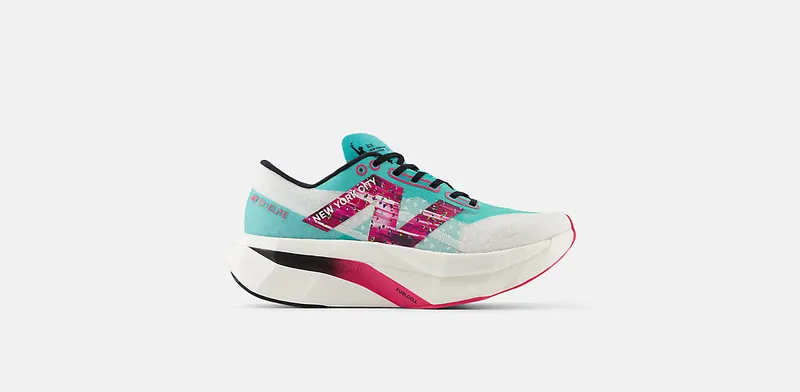 New Balance FuelCell SuperComp Elite v4 NYC Marathon “Cyber Jade / White / Hi / Pink” | WRCELM4
