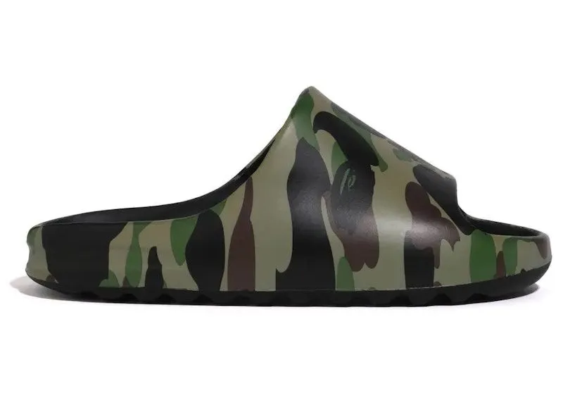A Bathing Ape 1st Camo Slide Green “Green Camo” | 1K20-191-013-GRN