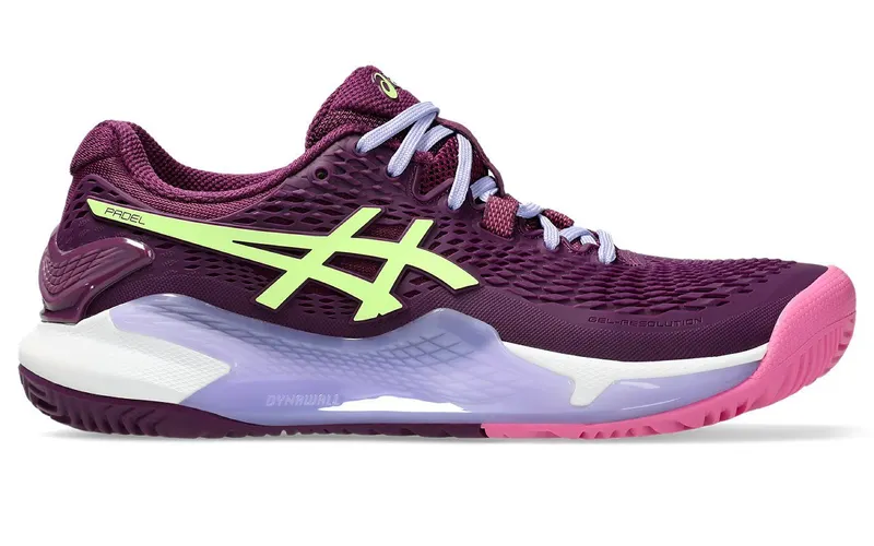 ASICS Gel-Resolution 9 Padel Deep Mauve Lime Green | 1042A245-500