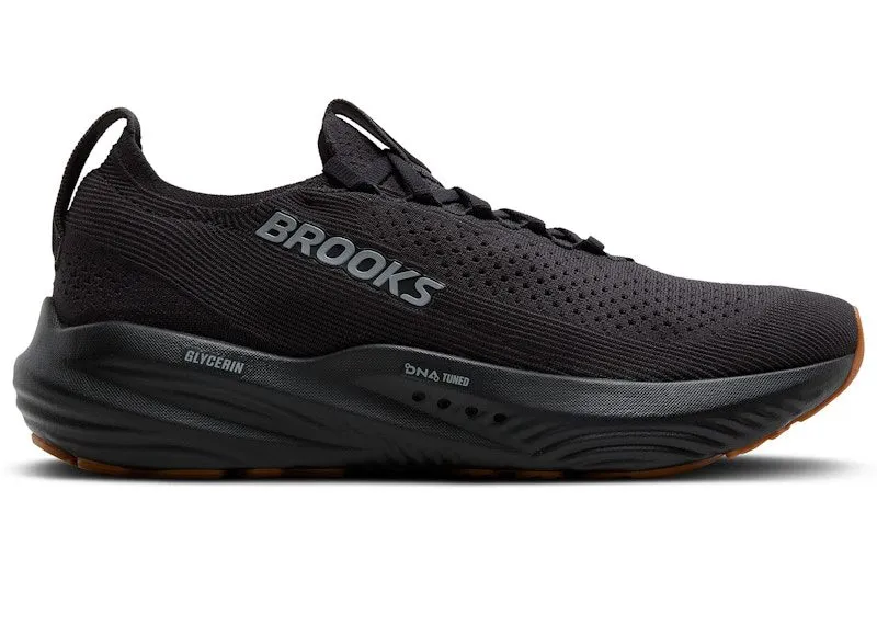 Brooks Glycerin StealthFit 22 Black Gum “Black / Black” | 110448-1D-072