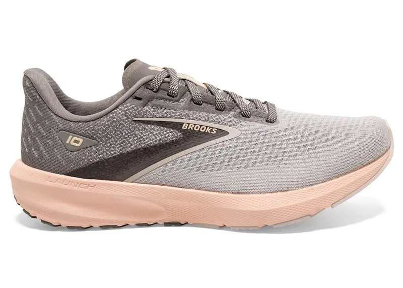 Brooks Launch 10 Grey Crystal Grey Pale Peach | 120398-1B-179