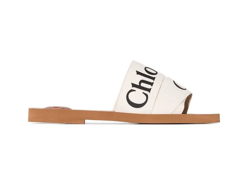 Chloé Woody Open-Toe Sandals White “White / Brown” | CHC22U188Z3 101