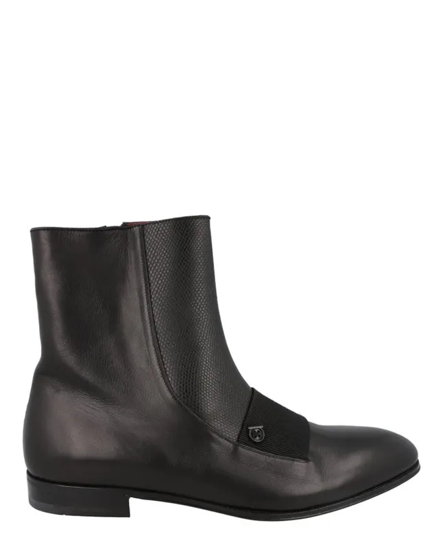 Ferragamo Geminiano Gancini Boots Black | 021131-757550-2E