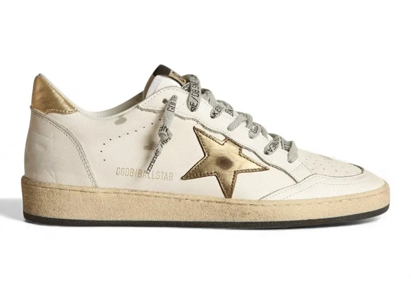 Golden Goose Ball Star Low White Gold Star “White / Gold / Gold” | GWFO0117.F000783.80608