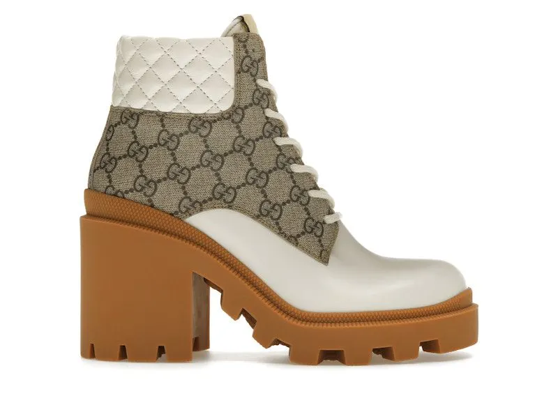 Gucci GG Ankle Boot Beige White | 659691 UC810 9066