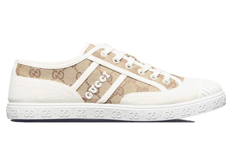 Gucci GG Canvas Trainer White Beige Monogram “Beige / Ebony” | 759071 FAC19 9756