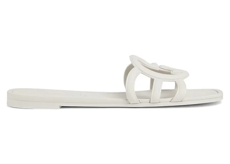 Gucci Interlocking G Slide Sandal White Rubber | ‎780307 J8700 9022