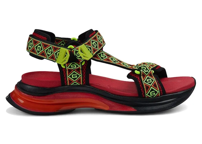 Gucci Run Sandal Red Multi | 746299 FAB0J 1341