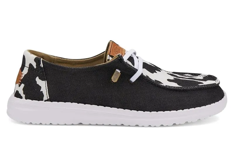 Hey Dude Wendy Animal Black Cow | 41037-0HO