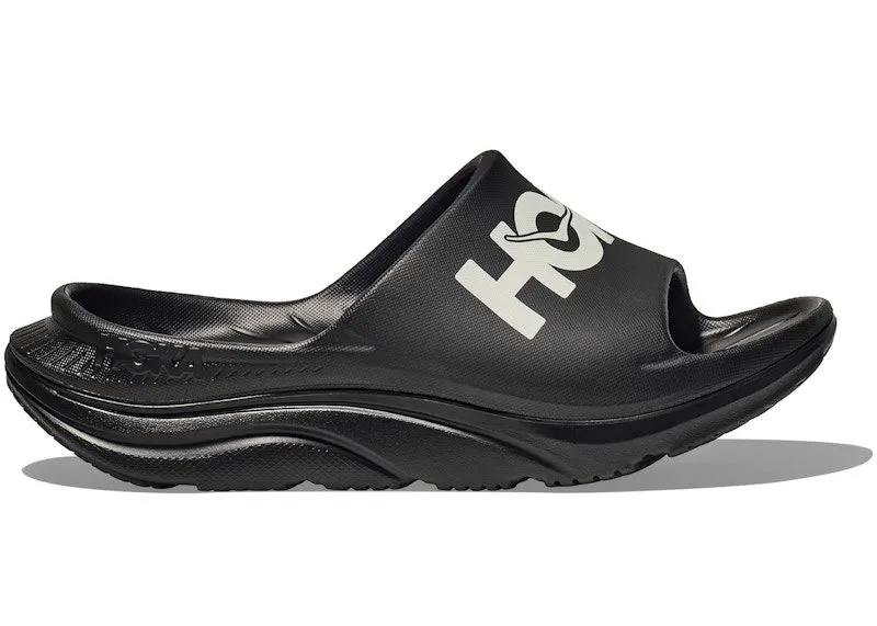 Hoka One Ora Athletic Slide Black White | 1155154-BWHT