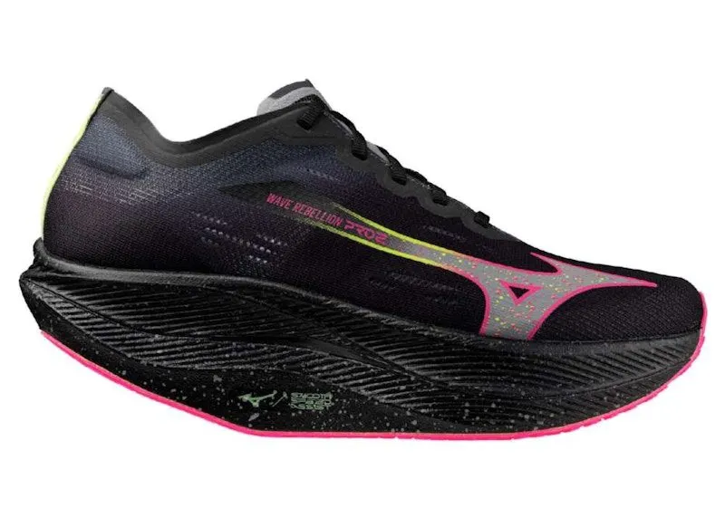 Mizuno Wave Rebellion Pro 2 Black Silver Pink Tetra | U1GD241752