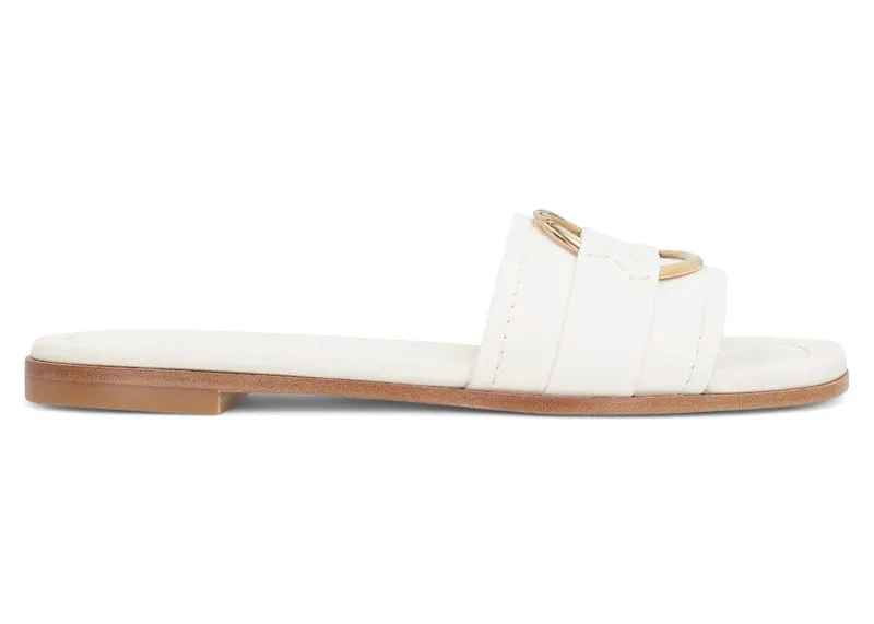Moncler Bell Leather Slides White | J1 09B 4C00160 M4097 032